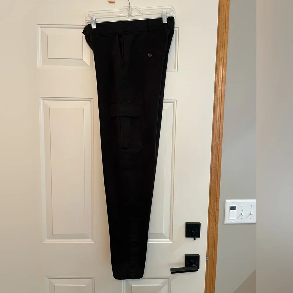 Women’s Garage black cargo trouser skater grunge goth uniform pants. Size 1 - Picture 3 of 16